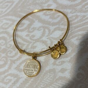 Alex & Ani “Everything Happens for a Reason” Gold Bangle Bracelet
